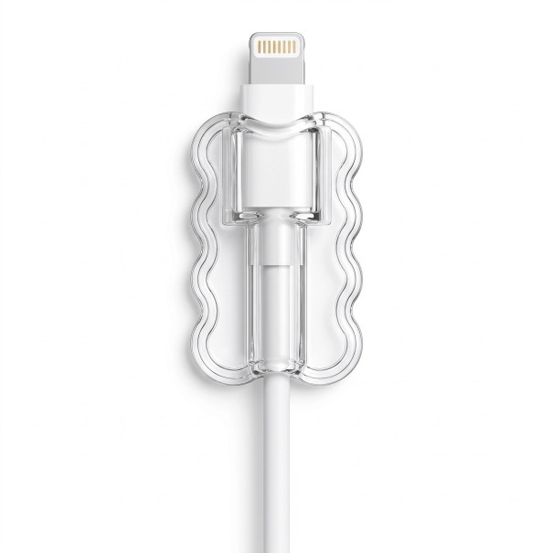 Mânuși de protecție pentru cabluri de date 3,2 x 2 cm 10 bucăți împotriva ruperei la conector, transparente cu margine ondulată și ca organizator 1