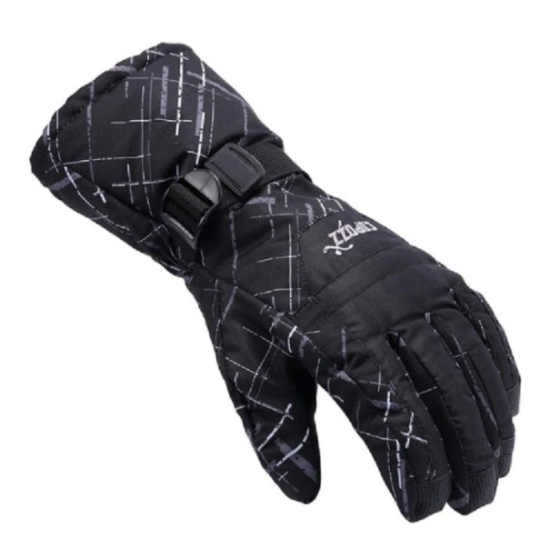 Mănuși de schi pentru bărbați cu model J1484 negru XXL