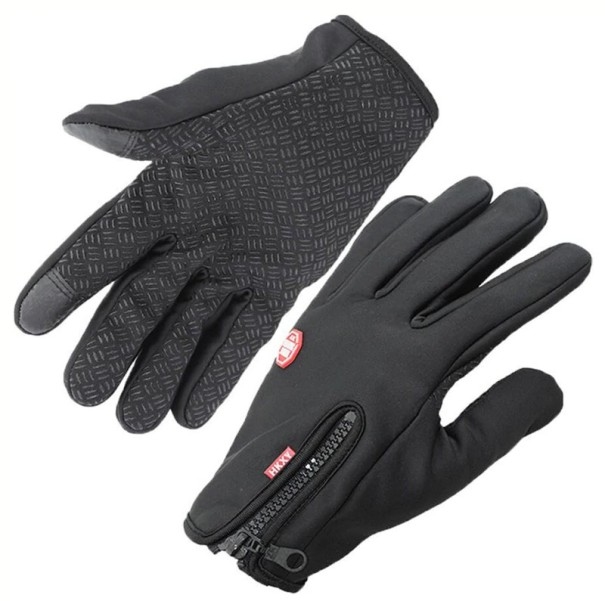 Mănuși elegante cu fermoar J2287 negru L