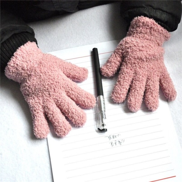 Mănuși fără degete pentru copii roz