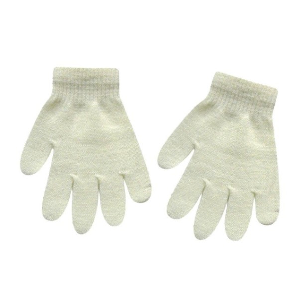 Mănuși pentru copii de primăvară/toamnă J2875 alb