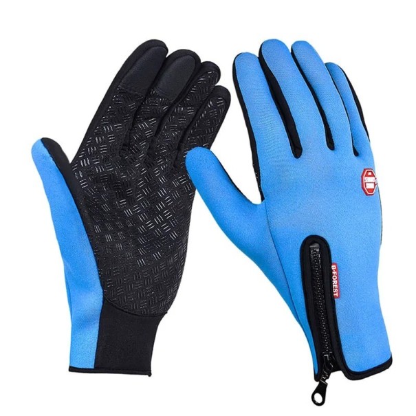Mănuși unisex izolate de iarnă Mănuși calde sportive cu suport la atingere pentru bărbați și femei albastru deschis S