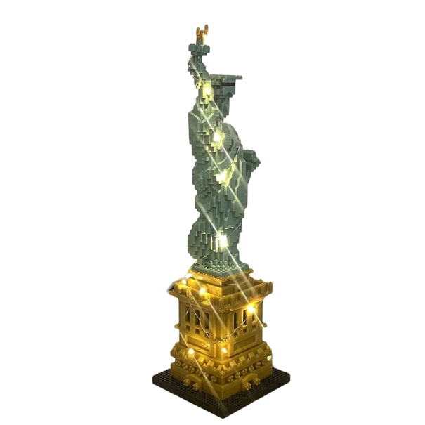 Maquette de la Statue de la Liberté 12x12x45 cm Modèle pliable avec lumière LED Maquette décorative avec éclairage Créatif jouet pour enfants et adultes 1