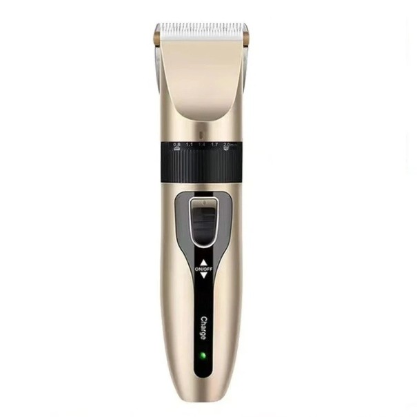 Máquina de cortar pelos eléctrica para cães e gatos 5W Bateria recarregável 1200 mAh 4 acessórios 3/6/9/12 mm Cuidado profissional em casa Duração 120 minutos dourado