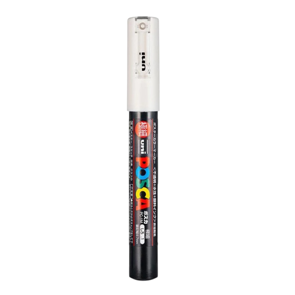 Marcador acrílico 0,7 mm Rotativo branco ou preto caneta de cartaz PC-1M para graffiti Material publicitário e artístico para desenho e escrita branco