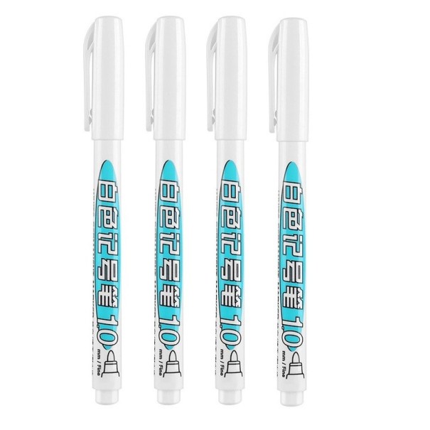 Marcadores de óleo brancos 4 pcs 1