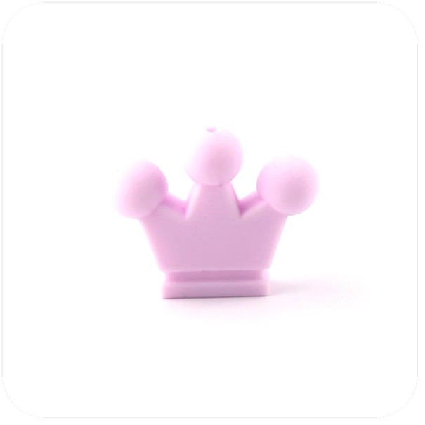 Mărgele din silicon în formă de coroană - 10 buc violet