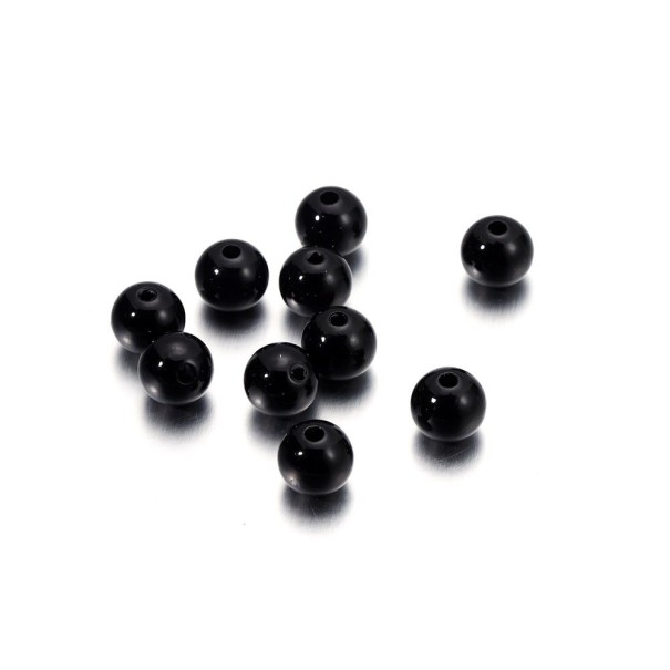 Mărgele sfoară 12 mm 50 buc negru