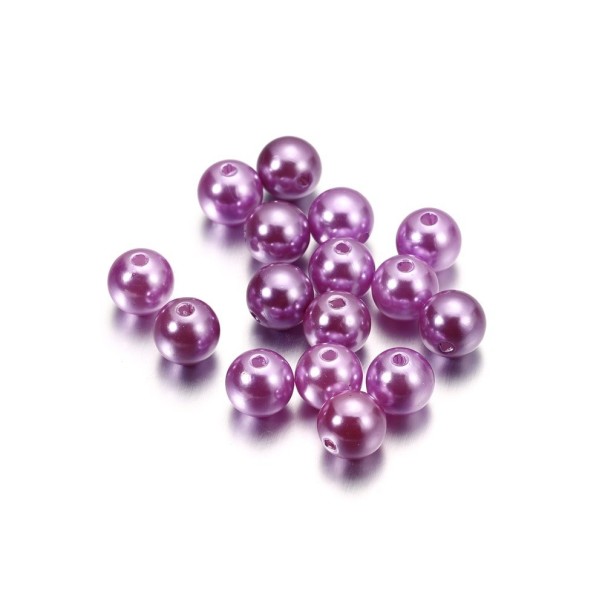 Mărgele sfoară 8 mm 100 buc violet deschis