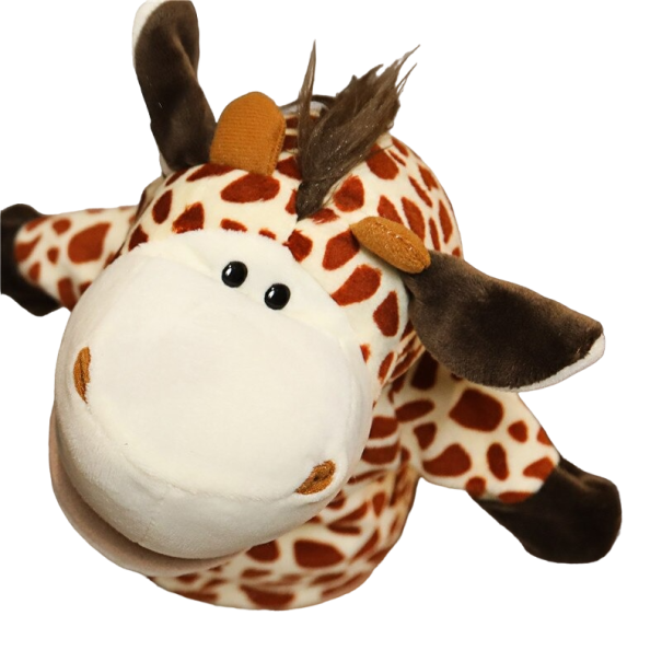 Marionnette en peluche girafe rouge