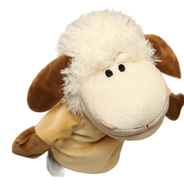 Marionnette en peluche mouton 1