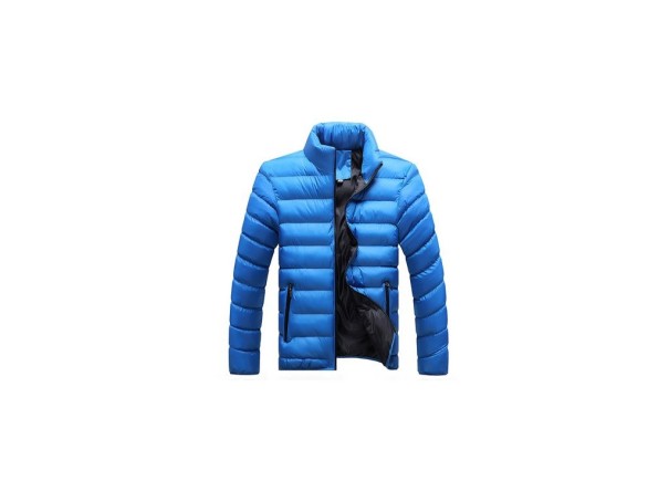 Marken-Herren-Winterjacke J2304 blau-schwarz S