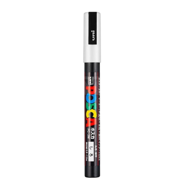Marker acrilic PC-3M 0,9–1,3 mm Marker rotativ alb sau negru Pix graffiti pentru afișe Marcare artistică și publicitară pe diverse suprafețe alb