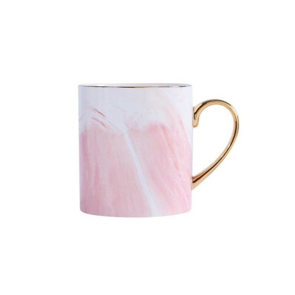Marmoreret krus 400 ml rosa