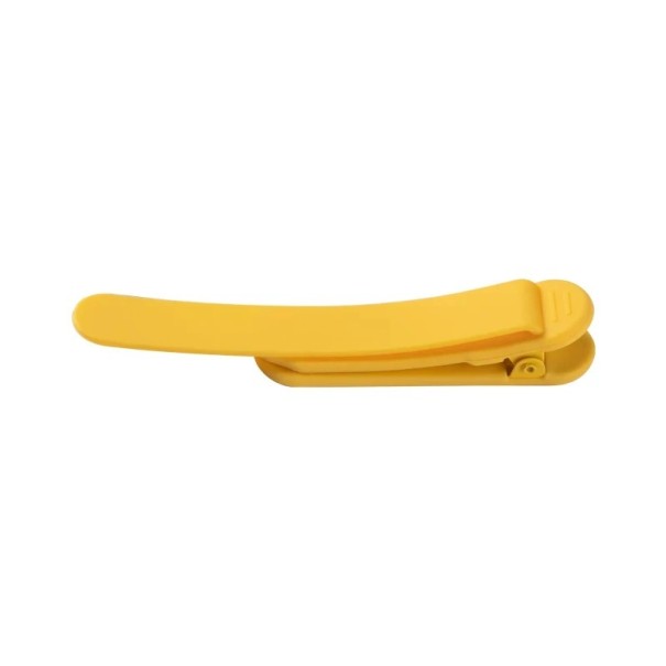 Marque-page en silicone 92 x 14 mm clip couleur accessoire de lecture souple et flexible jaune