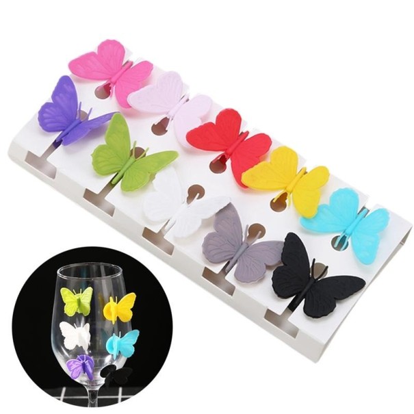 Marque sur verre papillon 10 pcs 1