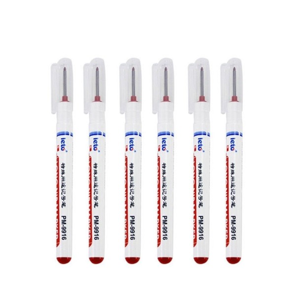 Marqueur à pointe longue 6 pcs rouge