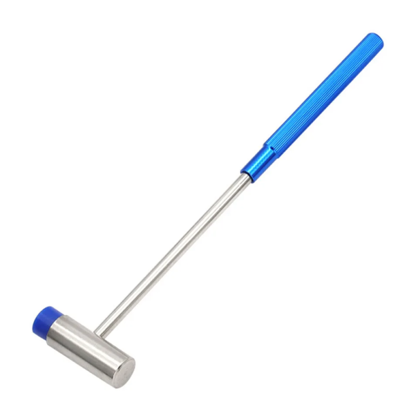 Martelo pequeno com cabeça dupla de borracha e metal 17,7 cm Martelo mini com percutor de metal Martelo de borracha para reparações delicadas 1