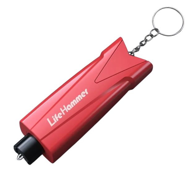 Martillo de emergencia multifuncional de 12 x 7,5 cm para romper ventanas de coche, ABS, dispositivo de seguridad para escape y rescate en vehículos. rojo Martillo de emergencia multifuncional de 12 x 7,5 cm para romper ventanas de coche, ABS, dispositivo de seguridad para escape y rescate en vehículos. rojo