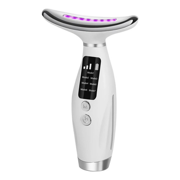 Masaj vibrator pentru față și gât Masaj de ridicare 7 moduri Masaj de întinerire a pielii cu lumină LED 13,9 x 8,8 x 3,8 cm 1