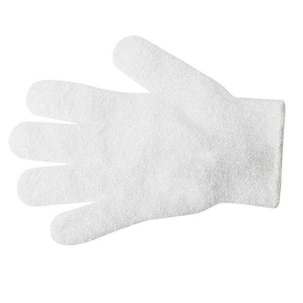 Masážna rukavica do kúpeľa biela