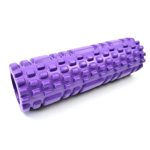 Masážny penový valec na jogu Odolný valec na masáž svalov Odolný roller na cvičenie Valec na masáž chrbta a nôh Cvičebná pomôcka na jogu 26 x 8 cm fialová