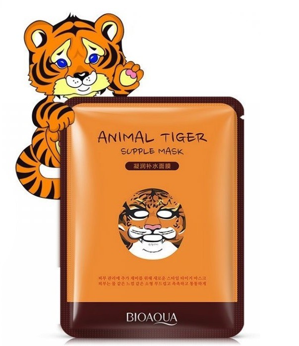 Mască de față BIOAQUA cu motiv animal J481 tigru