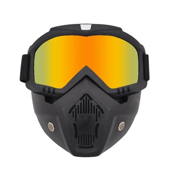 Masca tactică de paintball cu protecție Ochelari de protecție pentru motocicliști CS jocuri de război Airsoft Masca de vânătoare portocale
