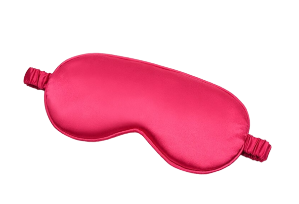 Máscara de dormir em cetim vermelho
