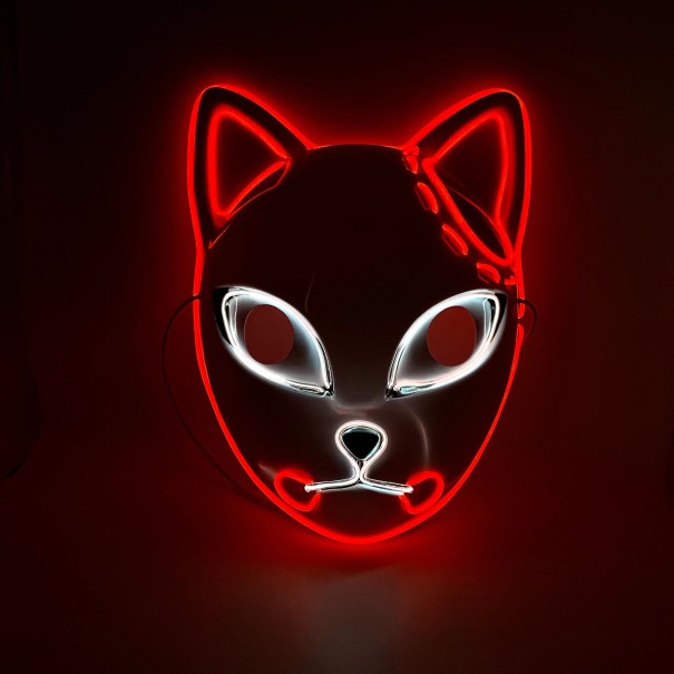 Máscara de gato luminosa de Halloween 6