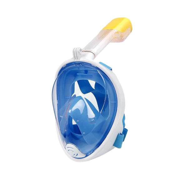 Máscara de snorkel para adultos Máscara de buceo Máscara de snorkel de cara completa 23 x 19 cm azul
