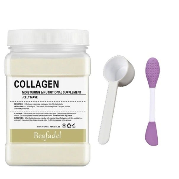 Máscara facial peel-off de gelatina Máscara de gel para o rosto anti-envelhecimento Máscara revitalizante em pó Máscara peel-off hidratante com extratos vegetais 650 g Collagen