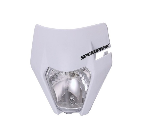 Máscara frontal com luz para motocicleta branco