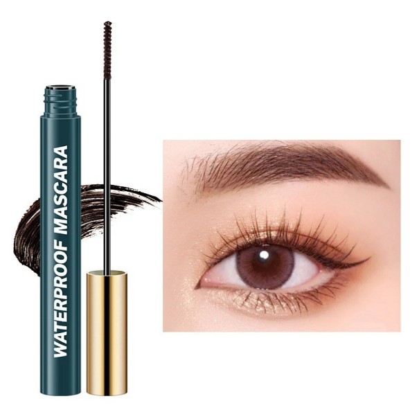 Mascara longue tenue résistante à la transpiration Mascara volumatrice waterproof Mascara allongeante noire marron