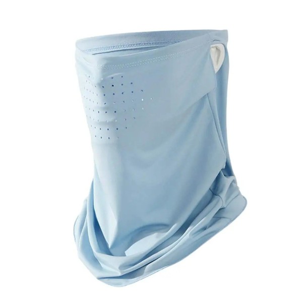 Máscara respirável unisex 29 x 29 cm poliéster proteção solar para atividades ao ar livre uso diário azul