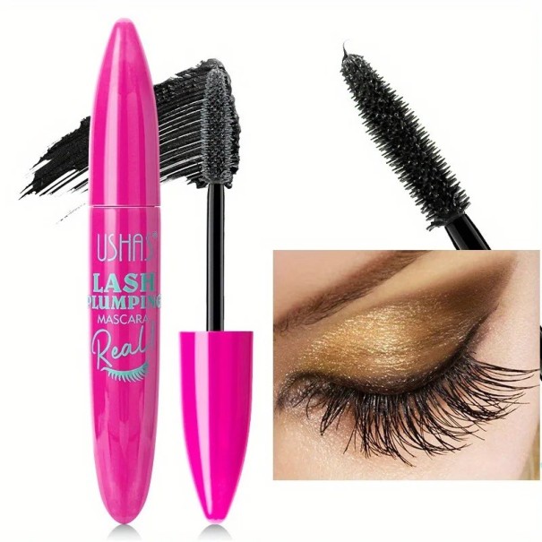Mascara Volumizzante 20 g Mascara Nera con effetto di ispessimento 1,5× Pennello Preciso Allungamento delle ciglia Senza grumi Facile applicazione Struccabile rosa