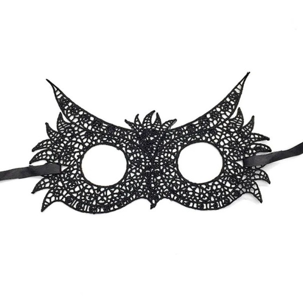 Mascarilla de encaje con motivo de búho 1