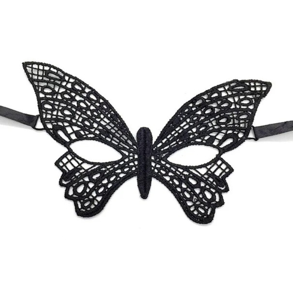 Mascarilla de encaje con motivo de mariposa 1