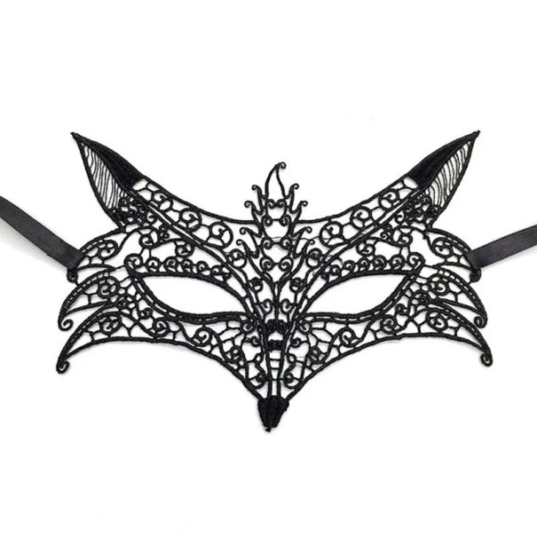 Mascarilla de encaje con motivo de zorro 1