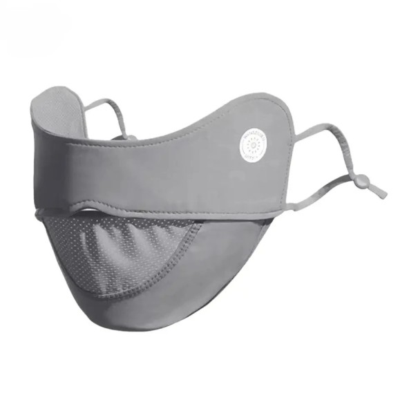 Mascarilla para la nariz y la boca con cinta ajustable 13 x 23 x 11 cm poliéster protección UV para actividades al aire libre protección gris oscuro