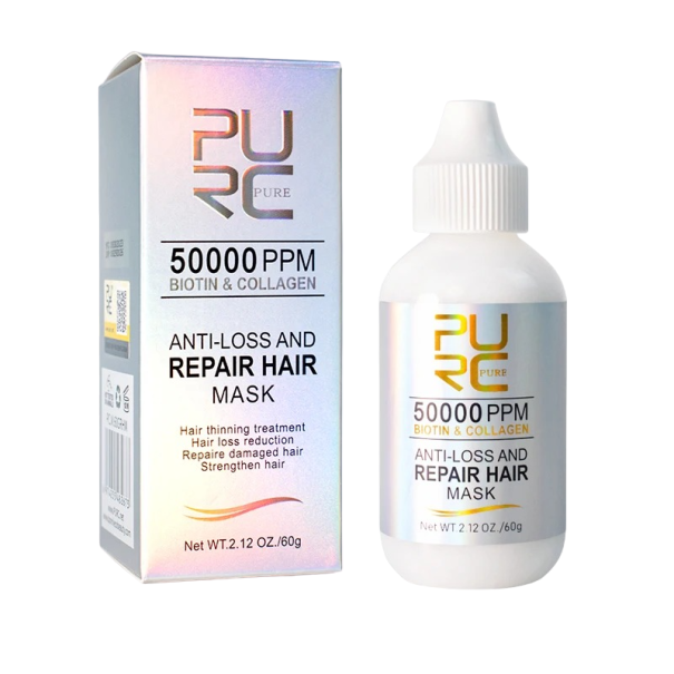 Mascarilla profesional contra la caída del cabello Mascarilla capilar con colágeno y biotina para el tratamiento del cabello seco y dañado Mascarilla regeneradora para el crecimiento del cabello 60 g 1