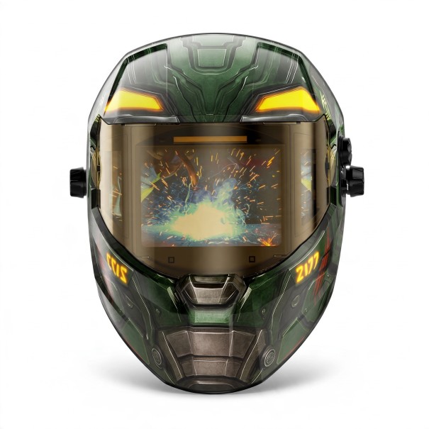 Maschera da saldatura automatica ricaricabile True Color Campo visivo 11,3 x 8,9 cm Fumè 4/5-9/9-13 Materiale PA Per saldatura 1