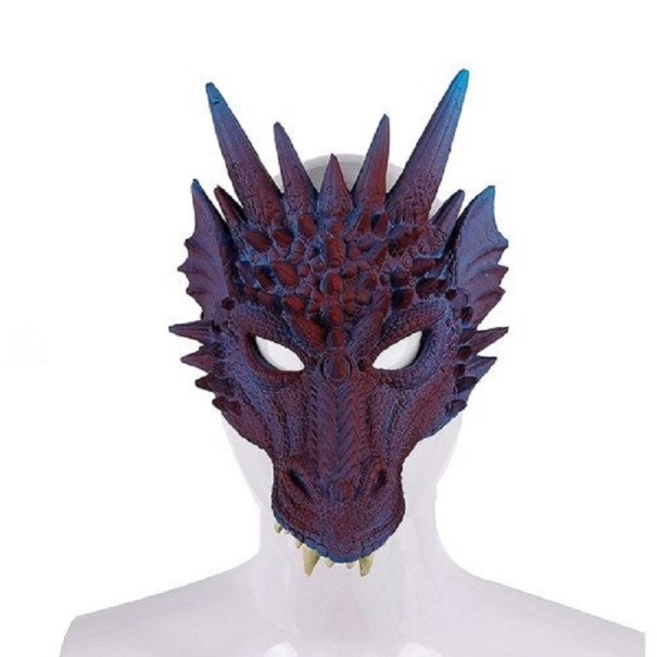 Maschera di Halloween drago viola
