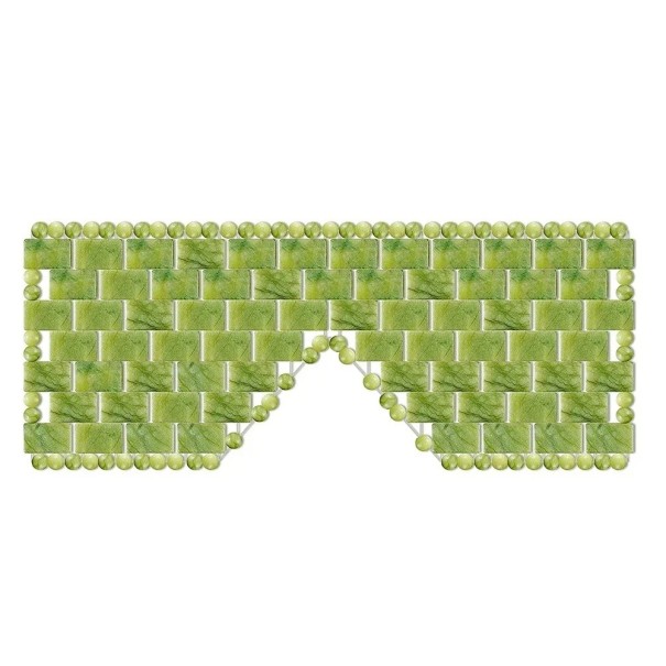Maschera oculare refrigerante in giada naturale 20,3x8,4 cm Maschera per occhi in pietra massaggiante Relaxazione e cura della pelle Strumento per dormire e alleviare il gonfiore 1