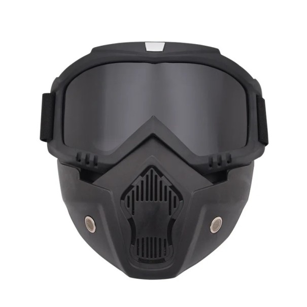 Maschera tattica da paintball protettiva occhiali da moto giochi di guerra CS airsoft maschera da caccia 18,5x18 cm nero