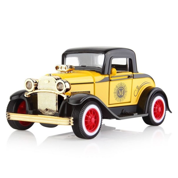 Mașinuță veteran pentru copii Model retro al unei mașini istorice cu detalii decorative aurii Aliaj de metal și plastic Dimensiuni 11,5 x 6 x 5 cm 2