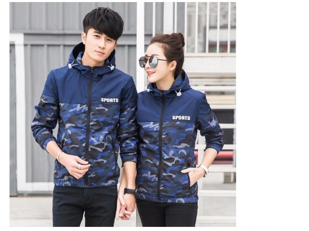 Maskáčová bunda unisex modrá 3XL