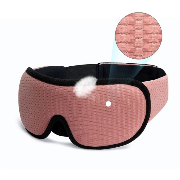 Masque de sommeil doux et moulé Masque de sommeil confortable et respirant bloquant la lumière rose