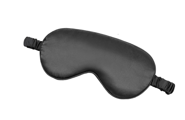 Masque de sommeil en satin noir