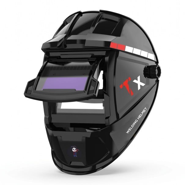 Masque de soudage auto-obscurcissant LY400 True Color Champ de vision 92 x 42 mm Optique 1/1/1/2 Matériau PP Noir Pour le soudage ARC MIG 1